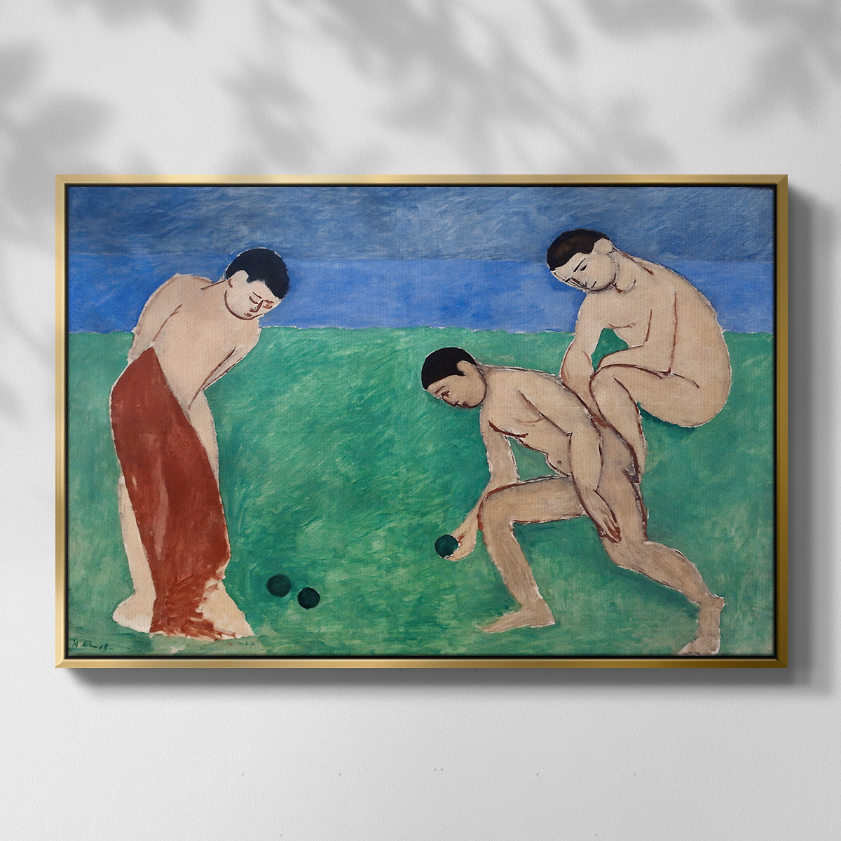Game of Bowls, 1908 - Floater Framed Canvas Print