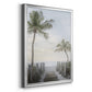 Palm Walk - Modern Framed Canvas Print