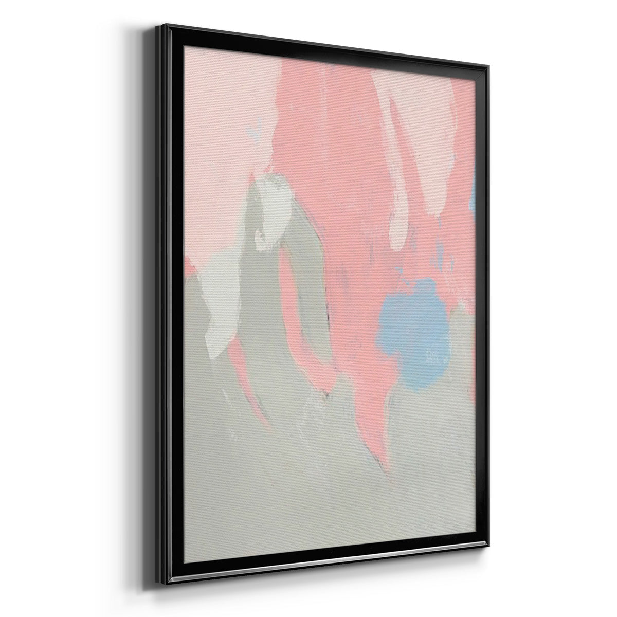 Blushing Abstract I - Modern Framed Canvas Print