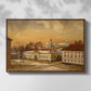 The Riding School at Akershus Castle, 1846 - Floater Framed Canvas Print