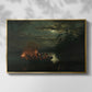 Spear Fishing on Lake Krøderen, 1851 - Floater Framed Canvas Print