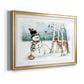 Snow Friends - Modern Framed Art Print