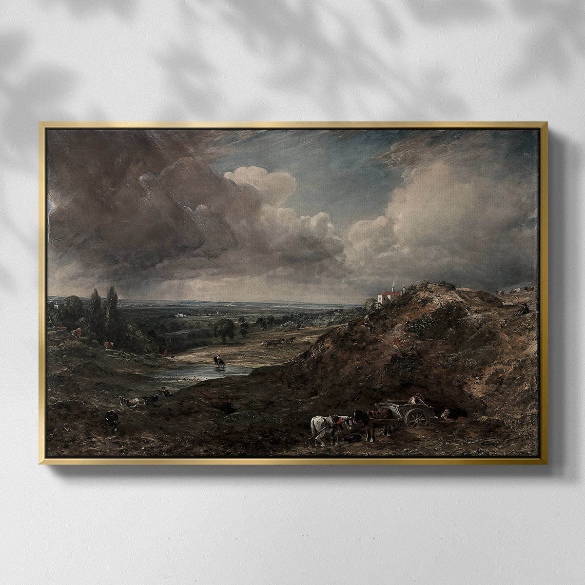 Branch Hill Pond, Hampstead Heath, c. 1828 - Floater Framed Canvas Print