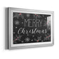 Merry Christmas Chalkboard Premium Framed Print - Ready to Hang