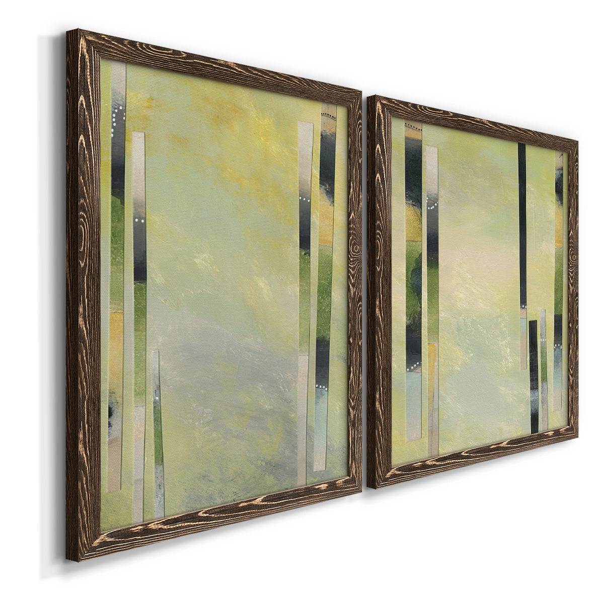 Neutral Assemblage III - Premium Framed Canvas 2 Piece Set - Ready to Hang