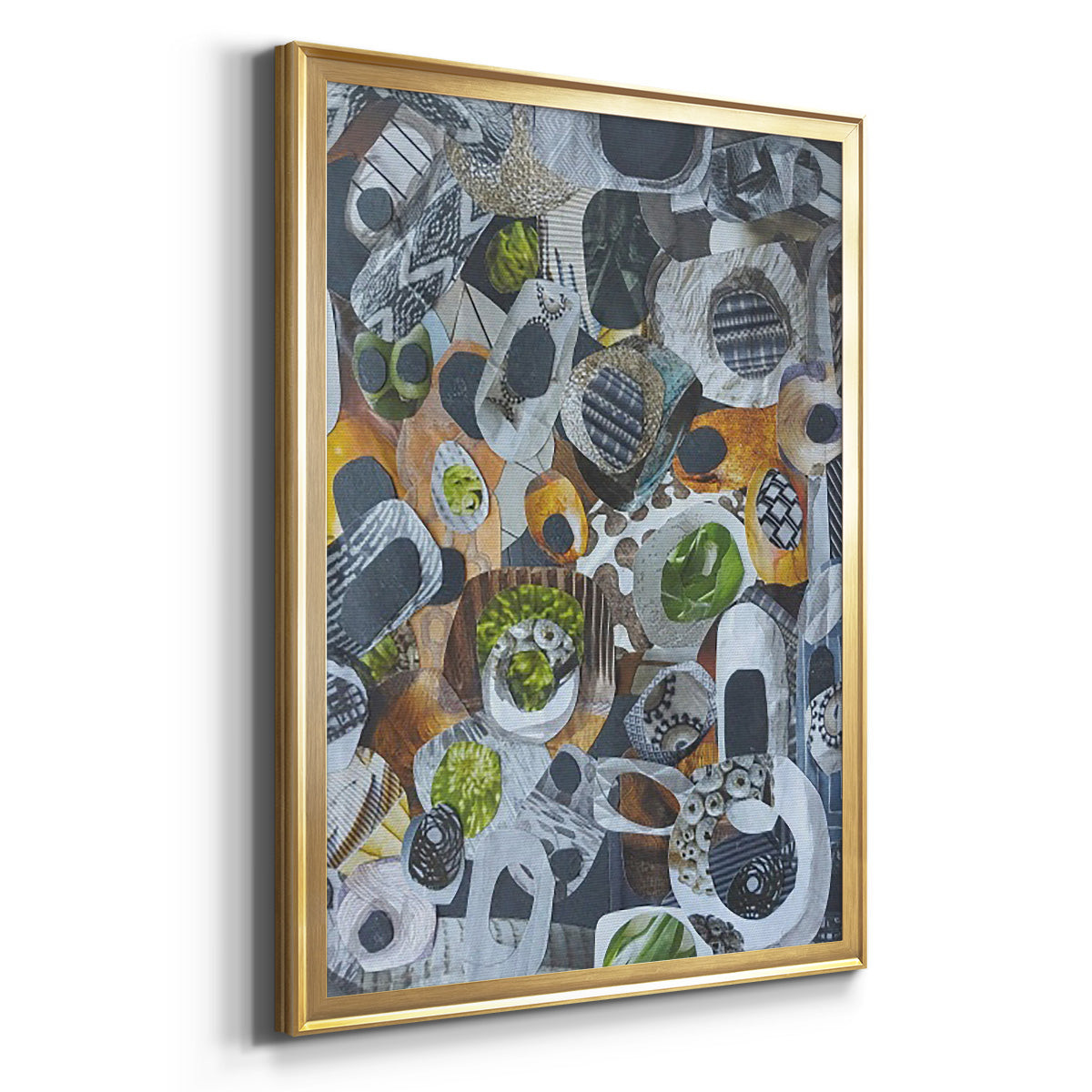 Big Sur Stones and Kelp - Modern Framed Canvas Print
