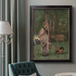Realist genre scene of a milkmaid by Winslow Homer in an ornate black frame with gilded inner detail displayed in a neutral interior setting.