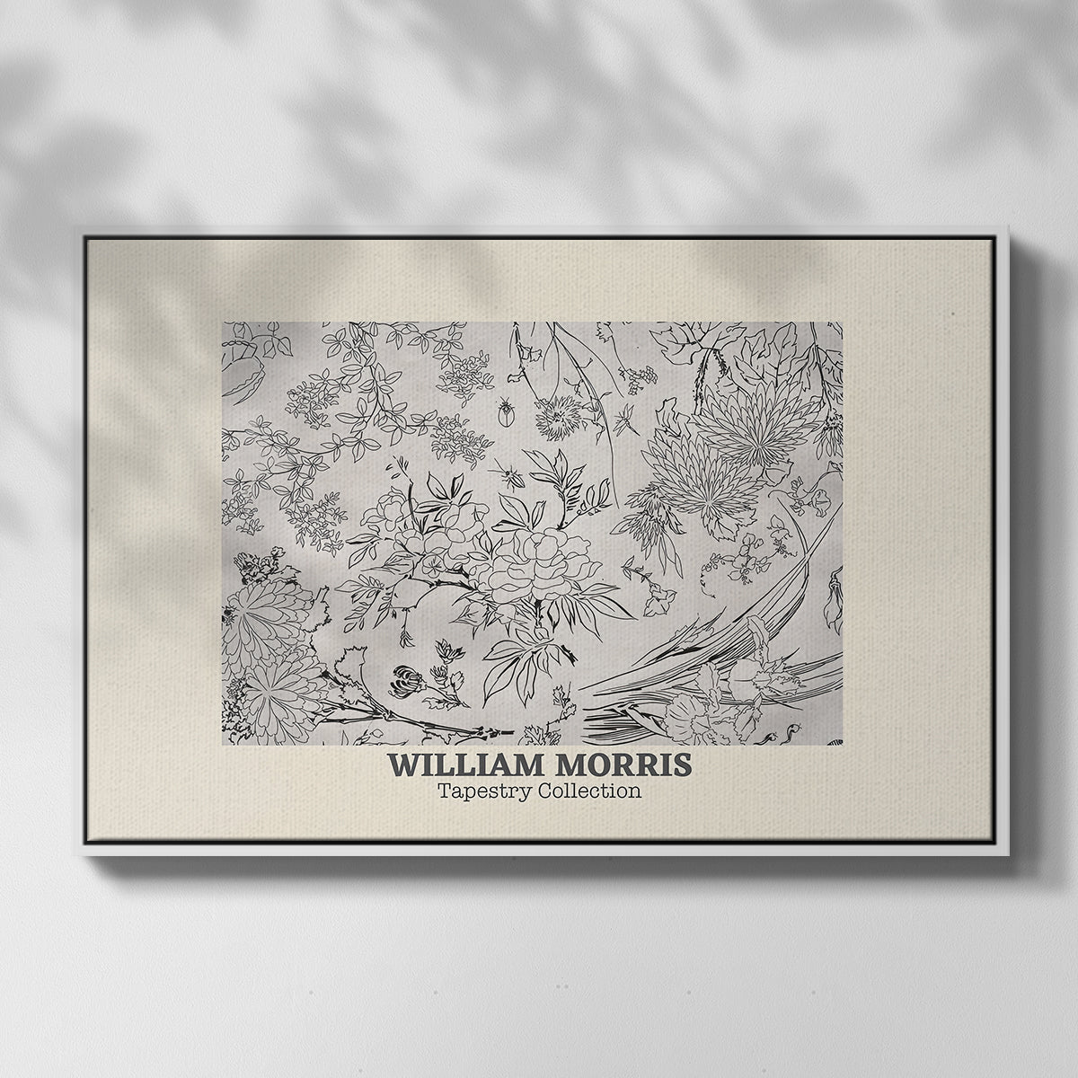 Fleurs, 1866 (Morris Inspired) - Floater Framed Canvas Print