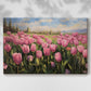 tulips,flowers,field,spring,nature,pink,blooming,landscape,sunshine,trees,mountains,vibrant,garden,outdoors,beauty,scenery,seasonal,peaceful,horticulture,petals,flora,growth,agricultural,scenic,park,colorful,natural,fresh,bright,rural,idyllic,tranquility,sky,green,relaxation,view,hills,open space,appreciation