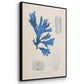 Blue Marine Algae VI - Framed Premium Gallery Wrapped Canvas L Frame 3 Piece Set - Ready to Hang