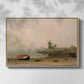 The Stranded Boat, 1863 - Floater Framed Canvas Print