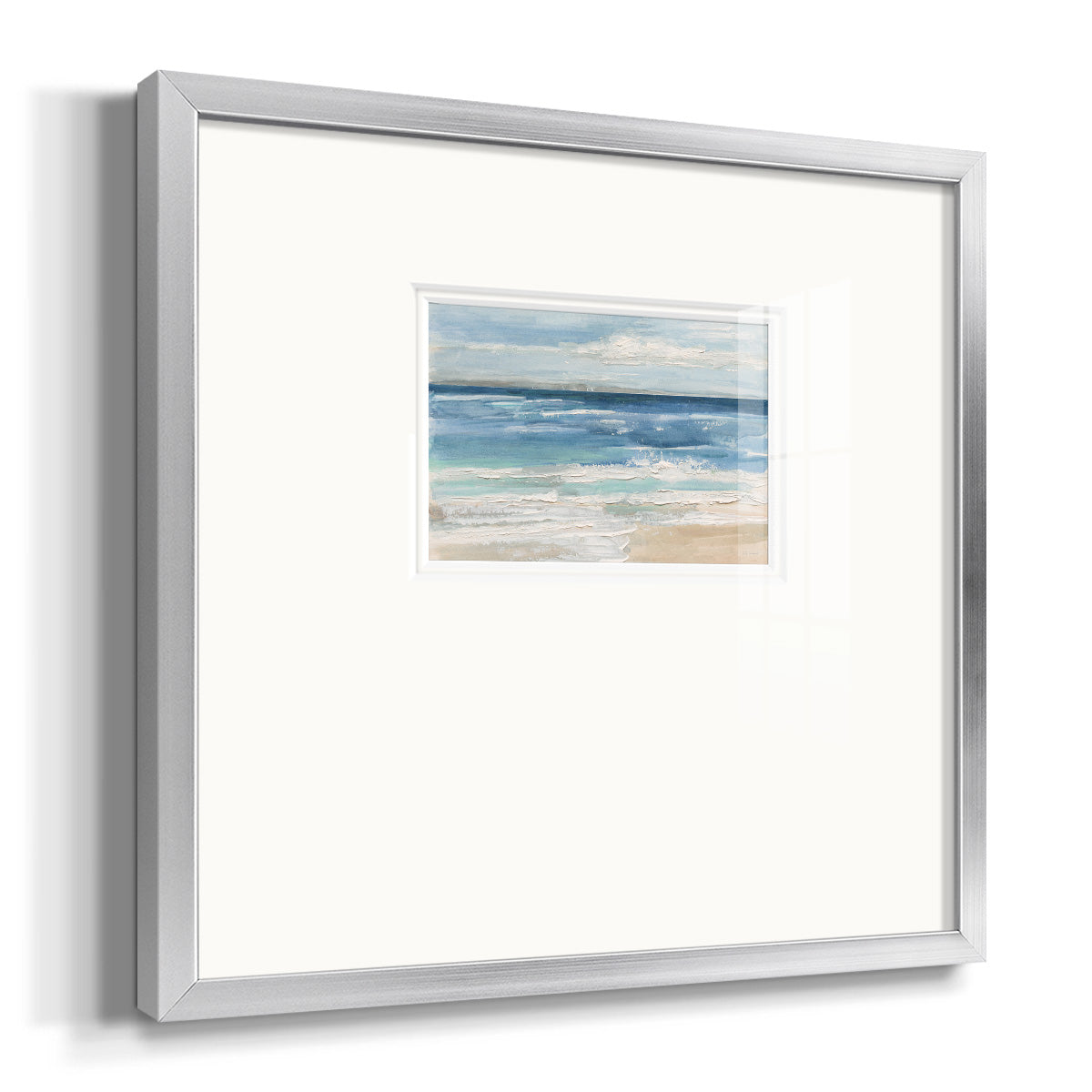 Ocean Waves I Premium Framed Print Double Matboard