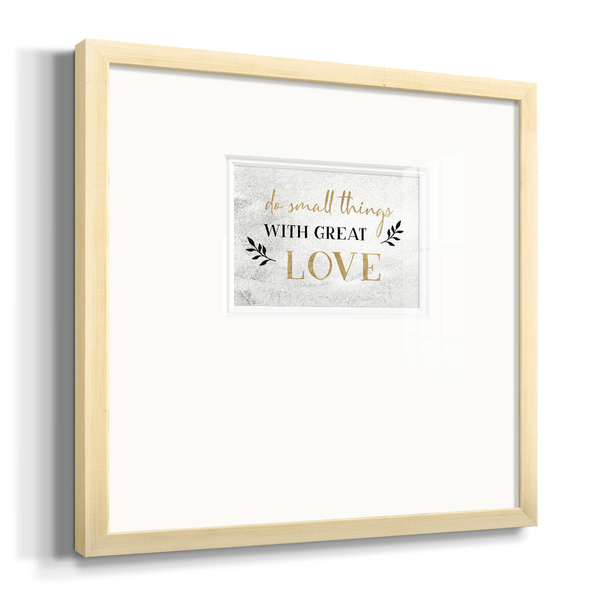 Small Things Gold Premium Framed Print Double Matboard