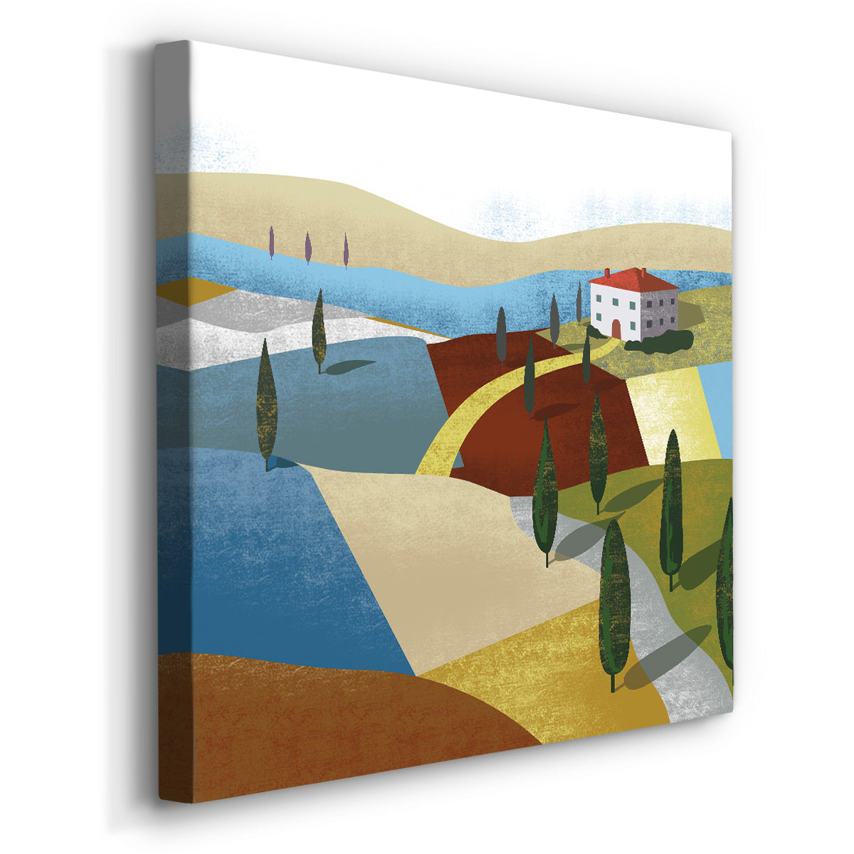 Illustrated Italian Landscape & Nature I-Premium Gallery Wrapped Canvas - Ready to Hang