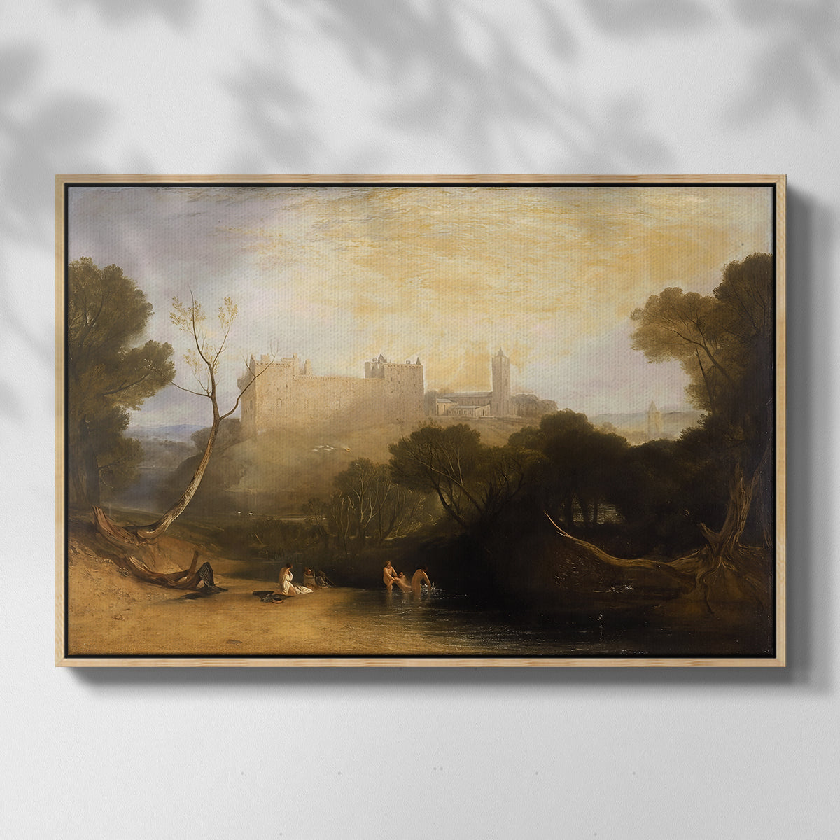 Linlithgow Palace, c. 1807 - Floater Framed Canvas Print