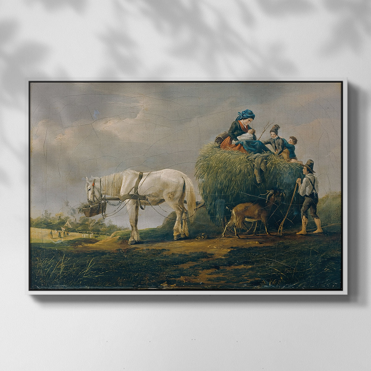 The Hay Wagon (Der Heuwagen), 1824 - Floater Framed Canvas Print