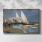 The Beach at Valencia, 1908 - Floater Framed Canvas Print