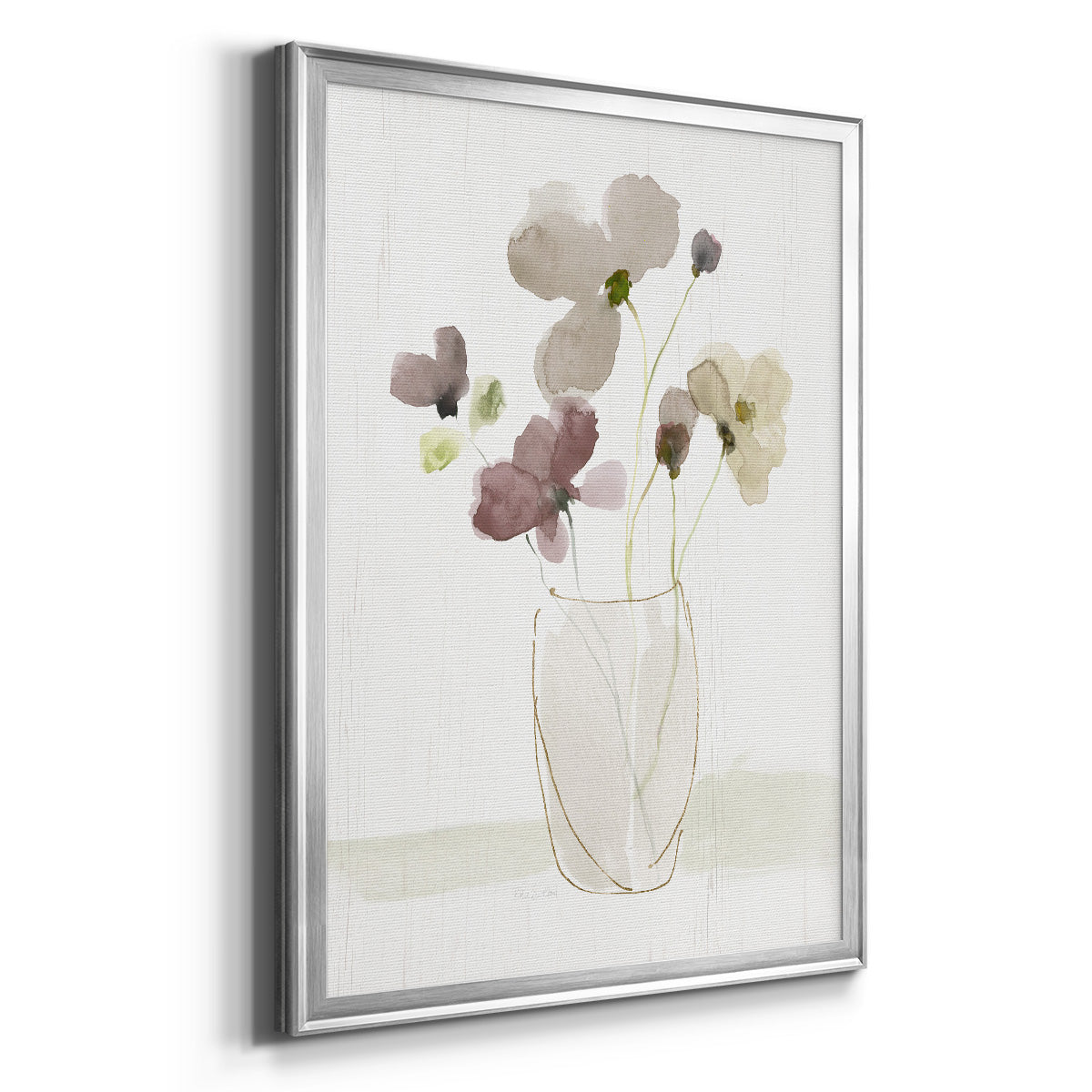 Choose Happy Bouquet II - Modern Framed Canvas Print