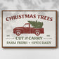 Christmas Farm Sign Collection A - Framed Gallery Wrapped Canvas in Floating Frame