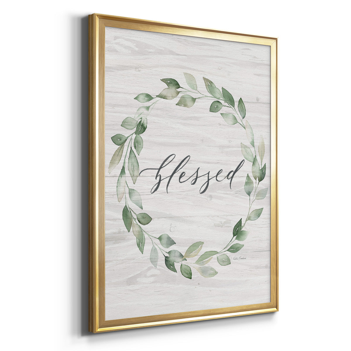 Blessed Wreath - Modern Framed Canvas Print
