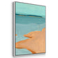 Out on the Sandbar I - Framed Premium Gallery Wrapped Canvas L Frame 3 Piece Set - Ready to Hang