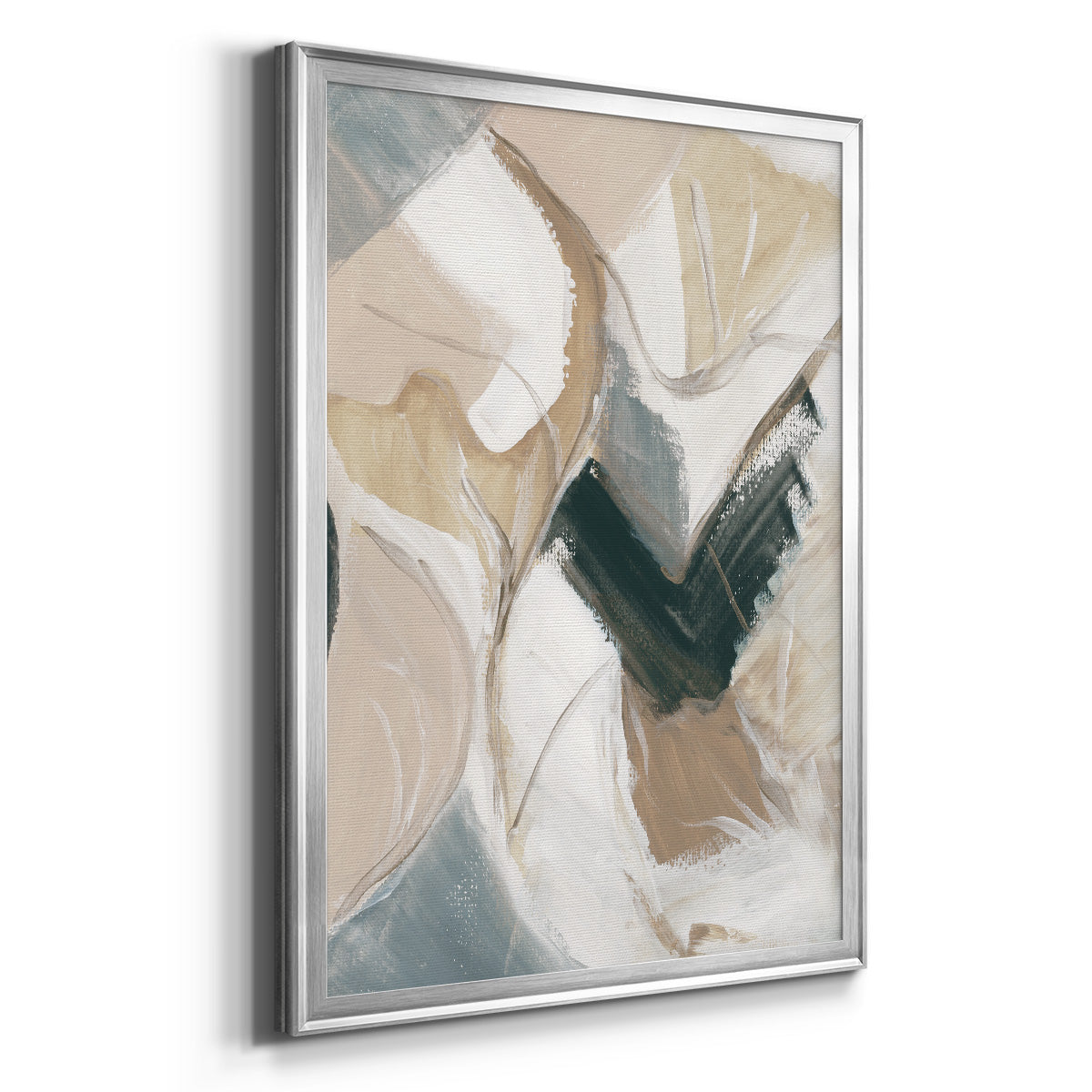 Marble Lines II - Modern Framed Canvas Print
