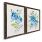 Blue Morning Bouquet I - Premium Framed Canvas 2 Piece Set - Ready to Hang