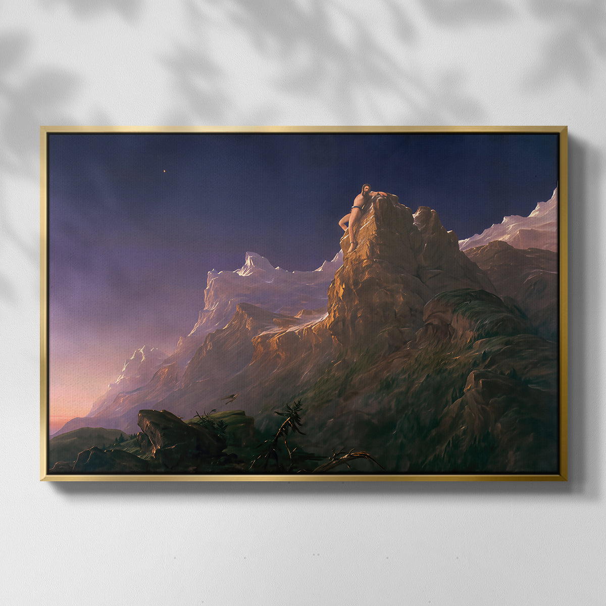 Prometheus Bound, 1847 - Floater Framed Canvas Print