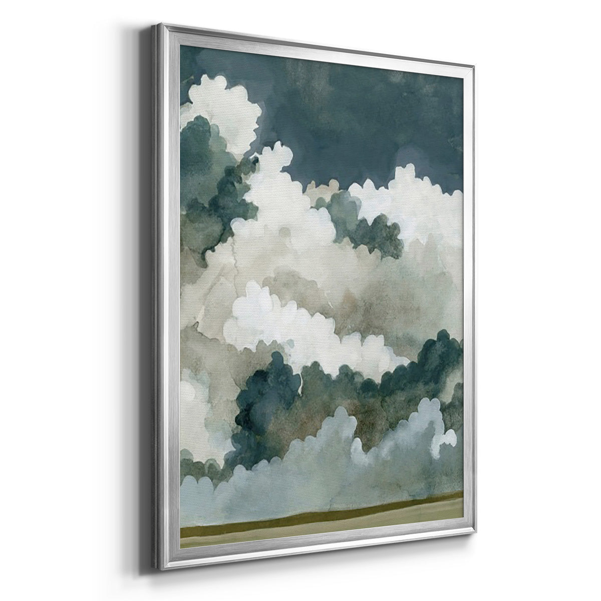 Vast Neutral Sky - Modern Framed Canvas Print
