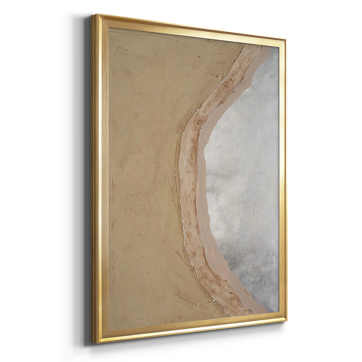 Silver Lake III - Modern Framed Canvas Print