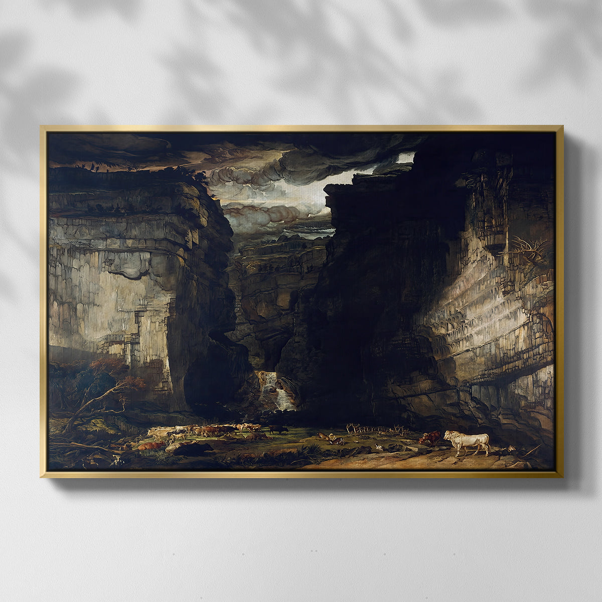 Gordale Scar, c. 1811-1813 - Floater Framed Canvas Print