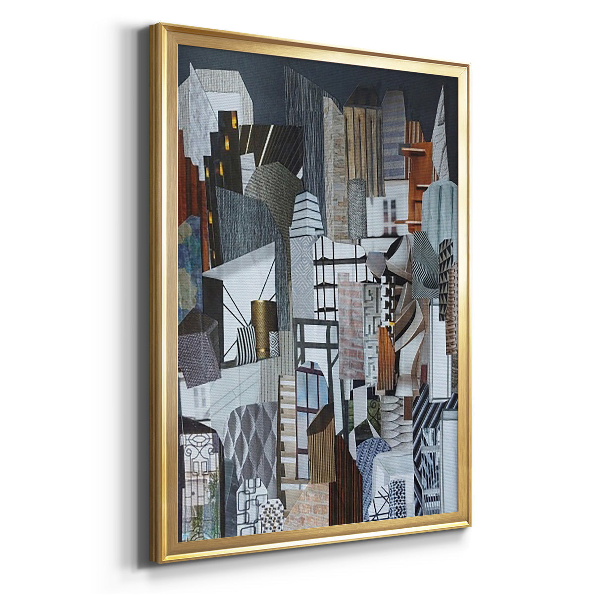 Western Metropolis - Modern Framed Canvas Print