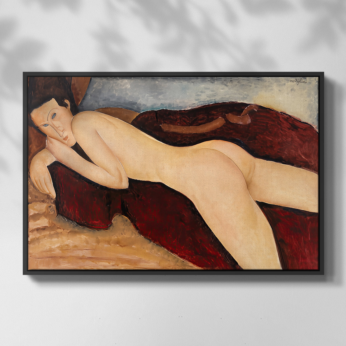 Reclining Nude from the Back (Nu couché de dos), c. 1917 - Floater Framed Canvas Print