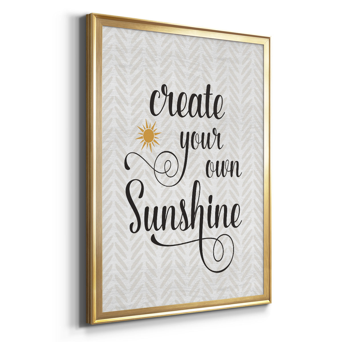 Create Your Own Sunshine - Modern Framed Canvas Print