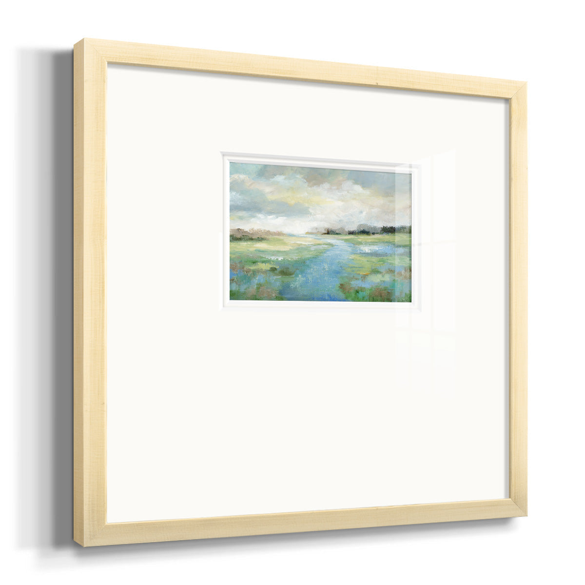 Winding Stream Premium Framed Print Double Matboard