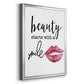 Beauty Starts With A Smile - Modern Framed Canvas Print