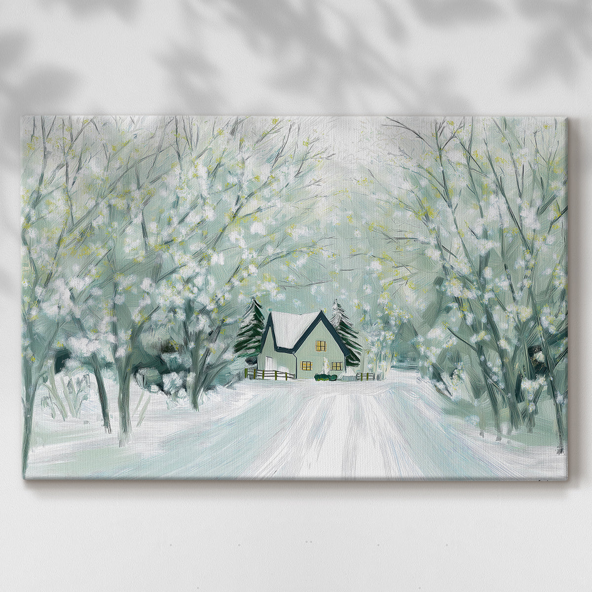 Pearled Sleigh Parish - Canvas Art Print
