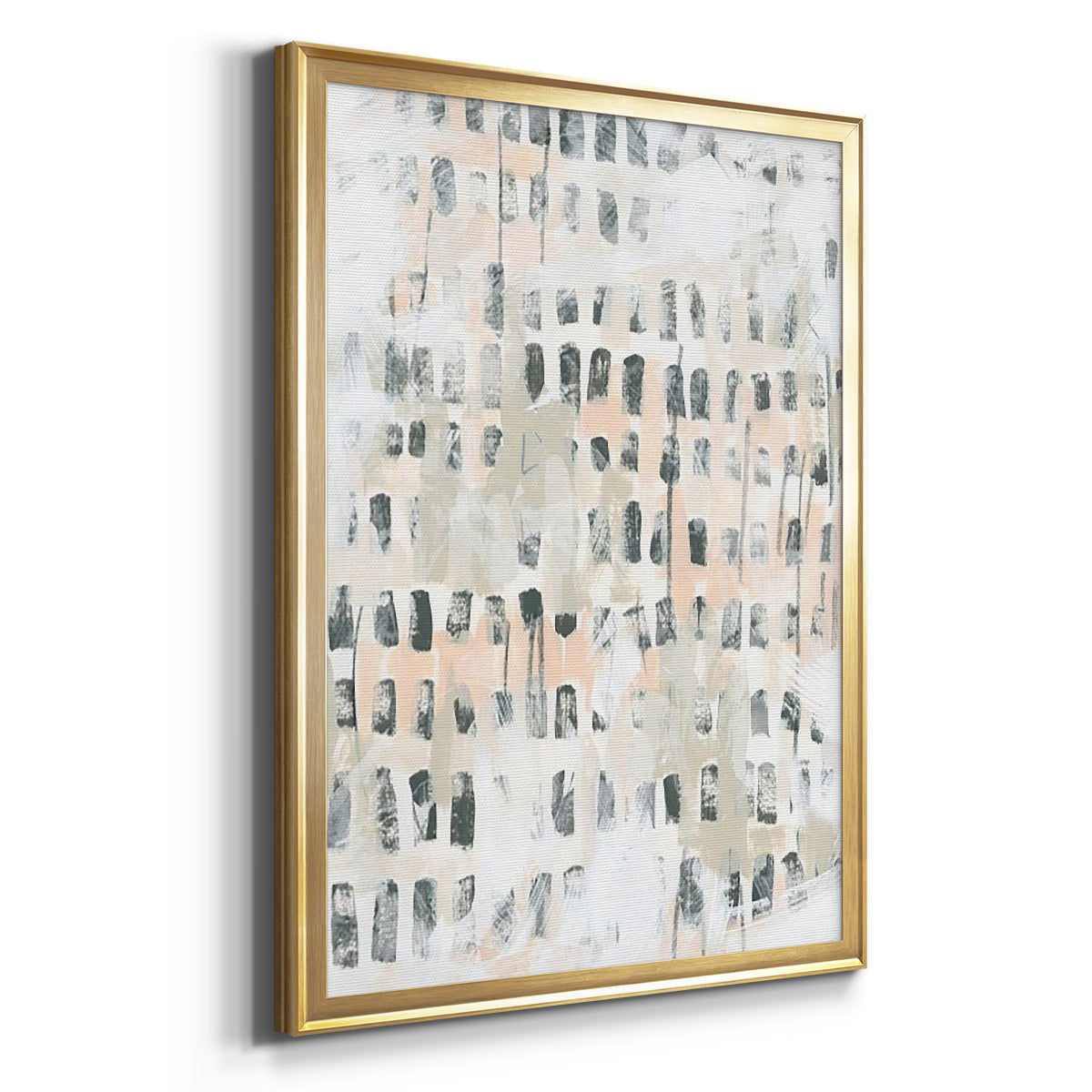 Sand Glyphs III - Modern Framed Canvas Print