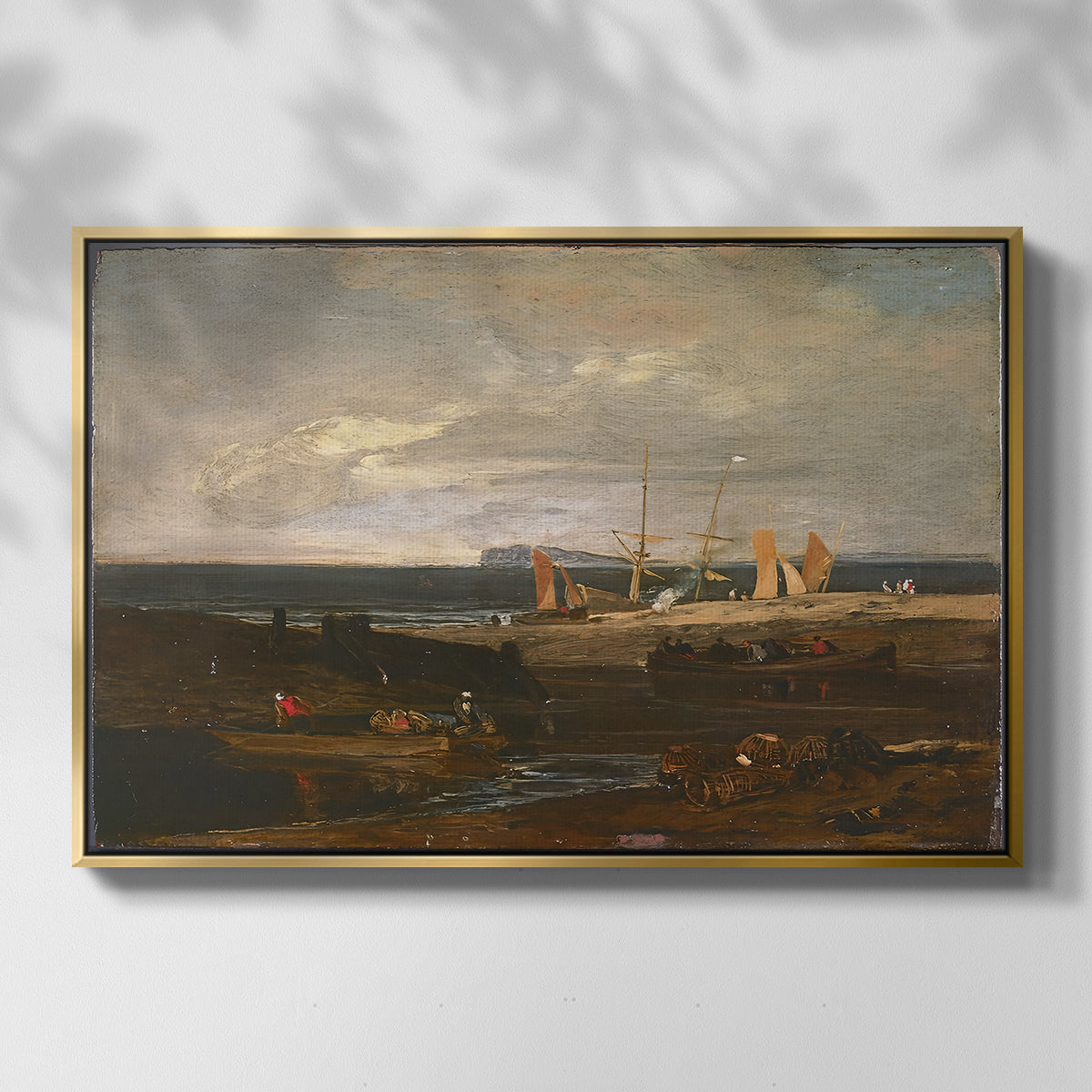 A Scene on the English Coast, c. 1798 - Floater Framed Canvas Print