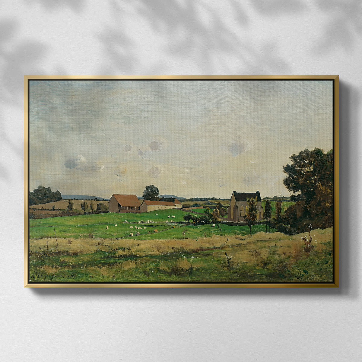 The Saulce Estate, 1869 - Floater Framed Canvas Print