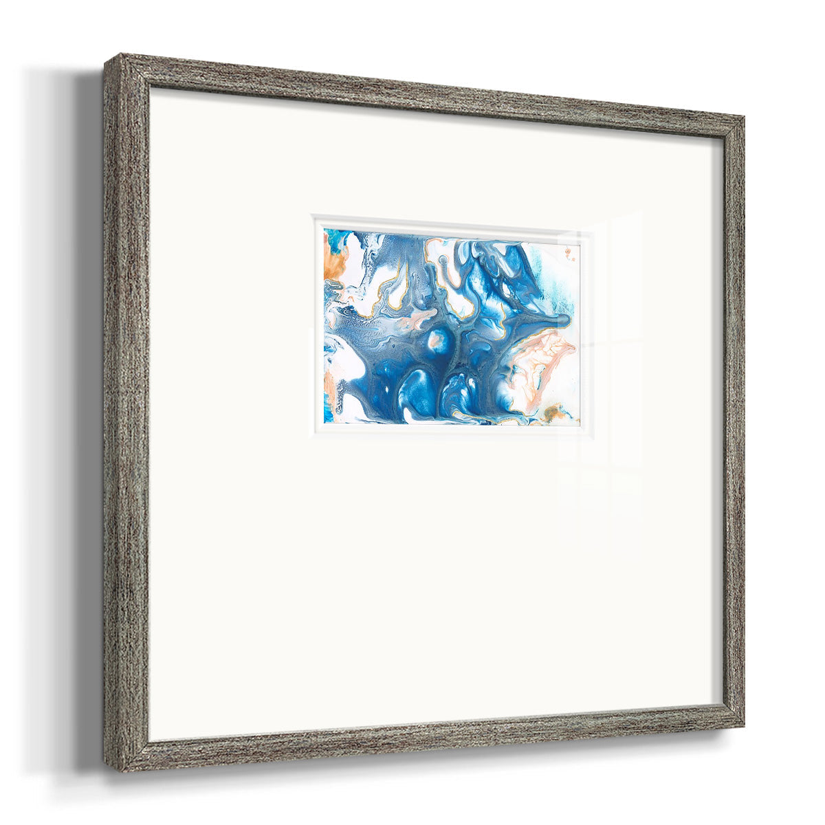 Dancing Blue II Premium Framed Print Double Matboard