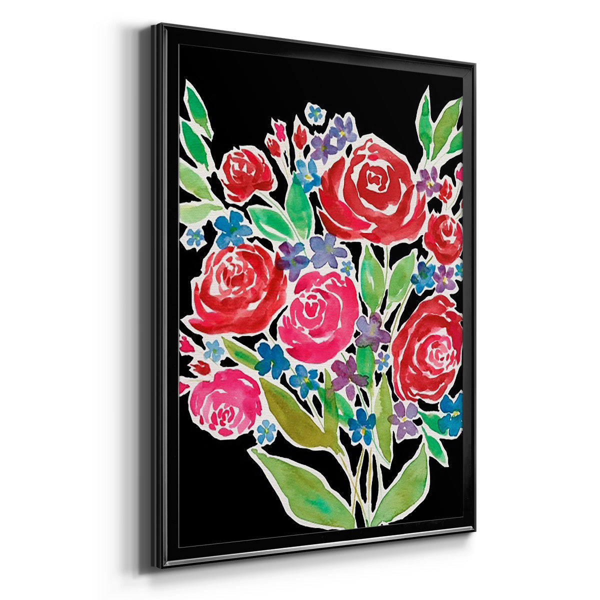 Floral Choir Bouquet - Modern Framed Canvas Print