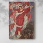 Canvas art print of a dramatic composition with bold color and emotional intensity with a soft shadow on a white background.