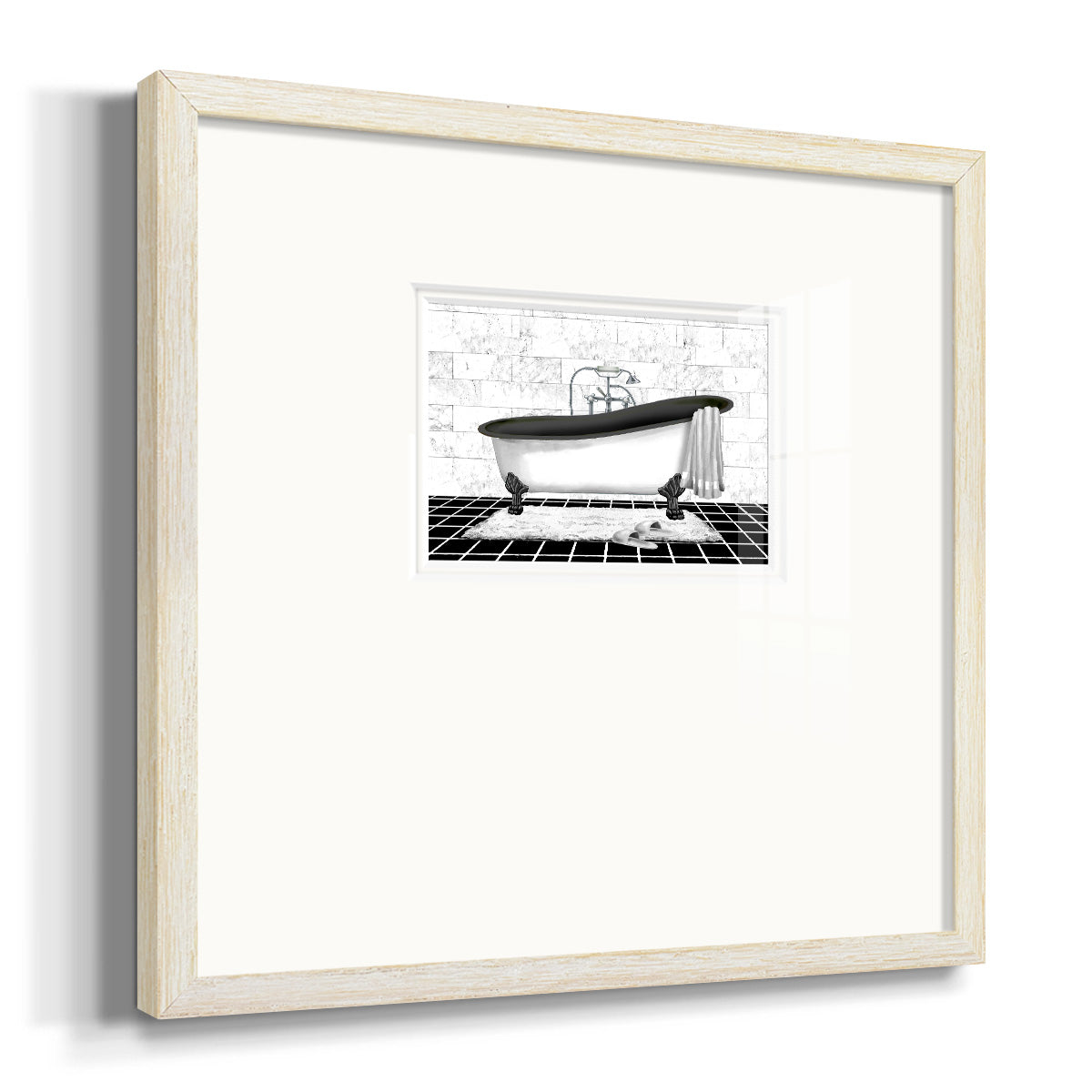 Modern Bath II Premium Framed Print Double Matboard