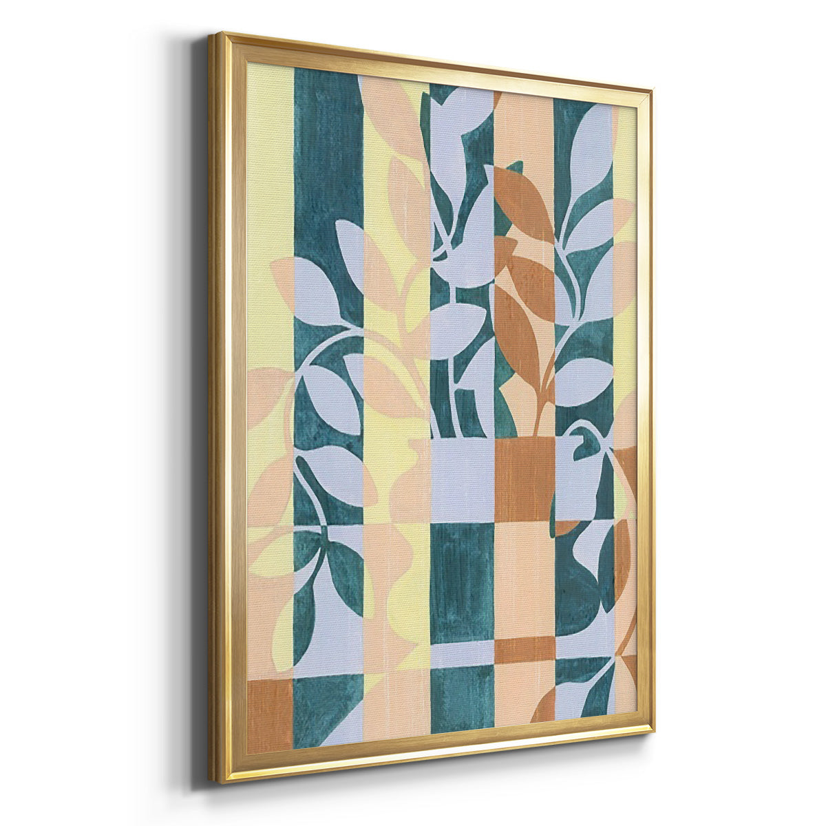 Checkered Cutting I - Modern Framed Canvas Print