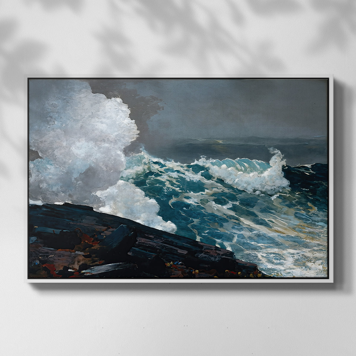 Northeaster, 1895 - Floater Framed Canvas Print