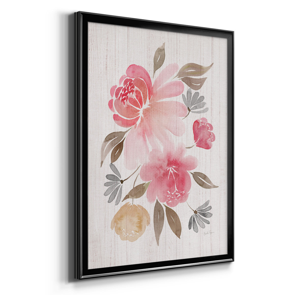 Loose Peonies II - Modern Framed Canvas Print