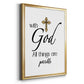 All Things Possible Gold - Modern Framed Canvas Print