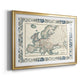 Bordered Map of Europe - Modern Framed Art Print