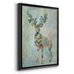 Fantastic Florals Deer, Full - Modern Framed Canvas Print